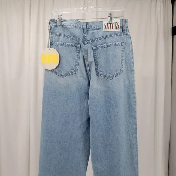 Snacks by Mother The Pleated Fun Dip Puddle Just a Nibble Straight Jeans Size 27 - Picture 8 of 15